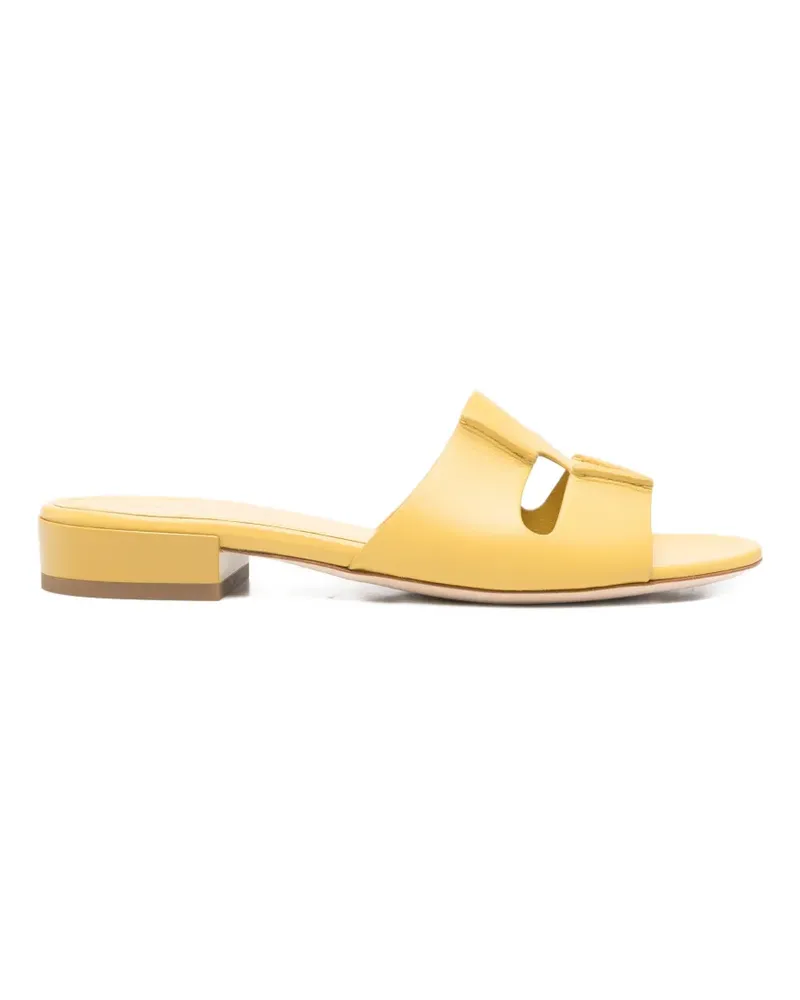 Rodo cut-out leather sandals - Gelb Gelb