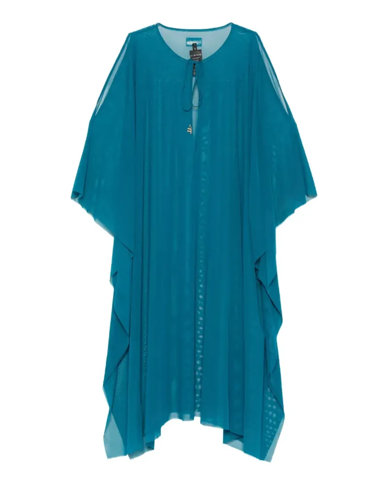 FISICO-Cristina Ferrari Azalea sheer-finish draped kaftan - Blau Blau