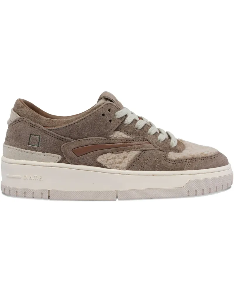 D.A.T.E. Torneo Teddy suede-leather sneakers - Braun Braun