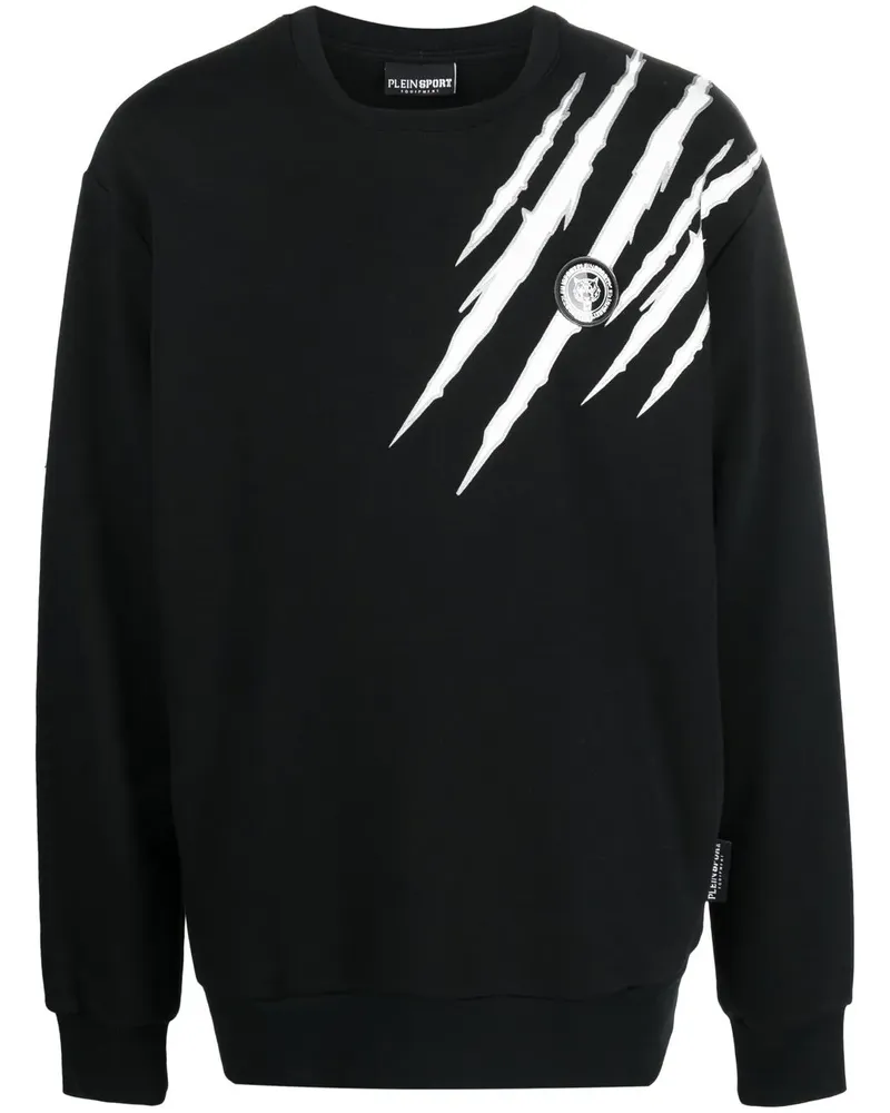 Philipp Plein Sweatshirt mit Kratzer-Print - Schwarz Schwarz