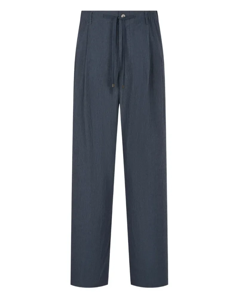 STUDIO TOMBOY Bundfaltenhose mit Kordelzug - Blau Blau