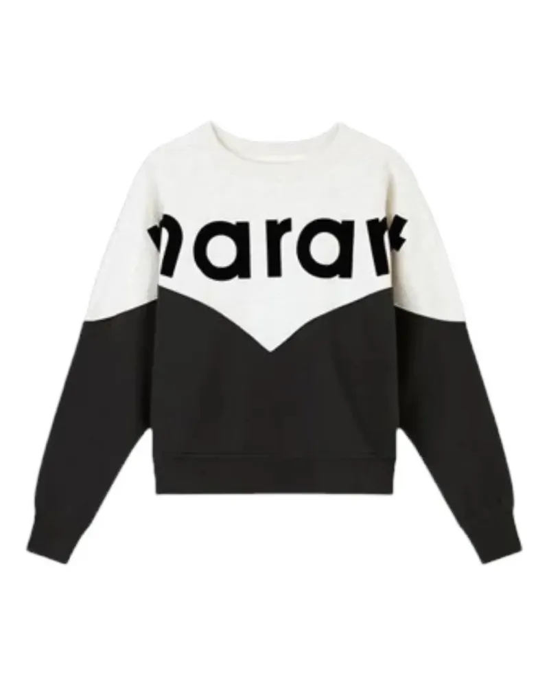 Isabel Marant Houston two-tone logo sweatshirt - Schwarz Schwarz