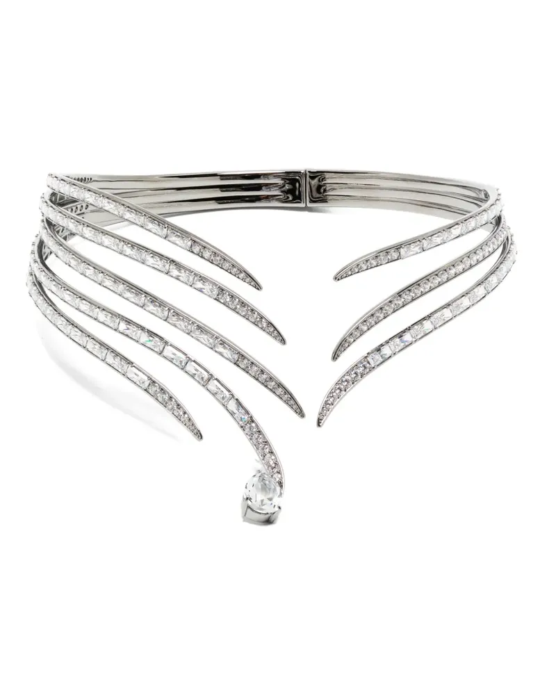 Swarovski Choker mit Kristallverzierung - Silber Silber