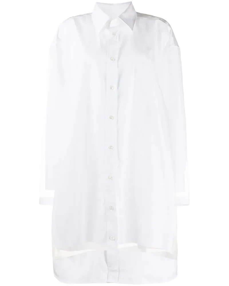 Maison Margiela Hemdkleid in Sheer-Optik - Weiß Weiß