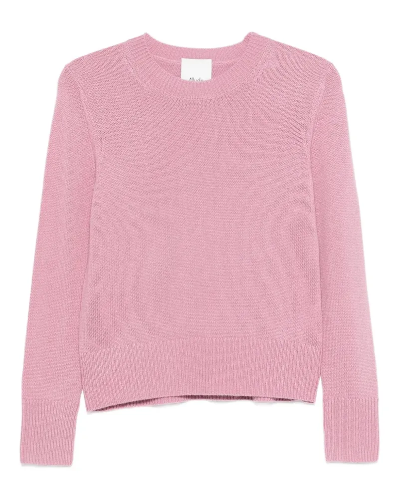 ALLUDE round-neck long-sleeve sweater - Rosa Rosa
