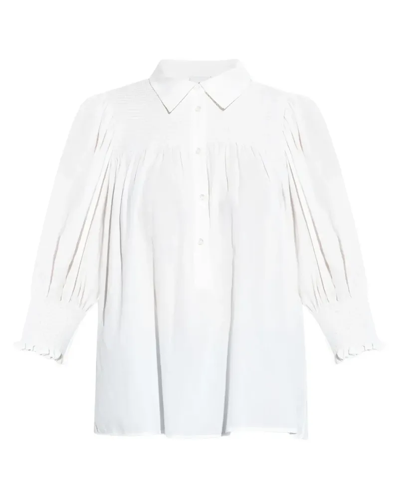 MUNTHE Bluse aus Bio-Baumwolle - Weiß Weiß