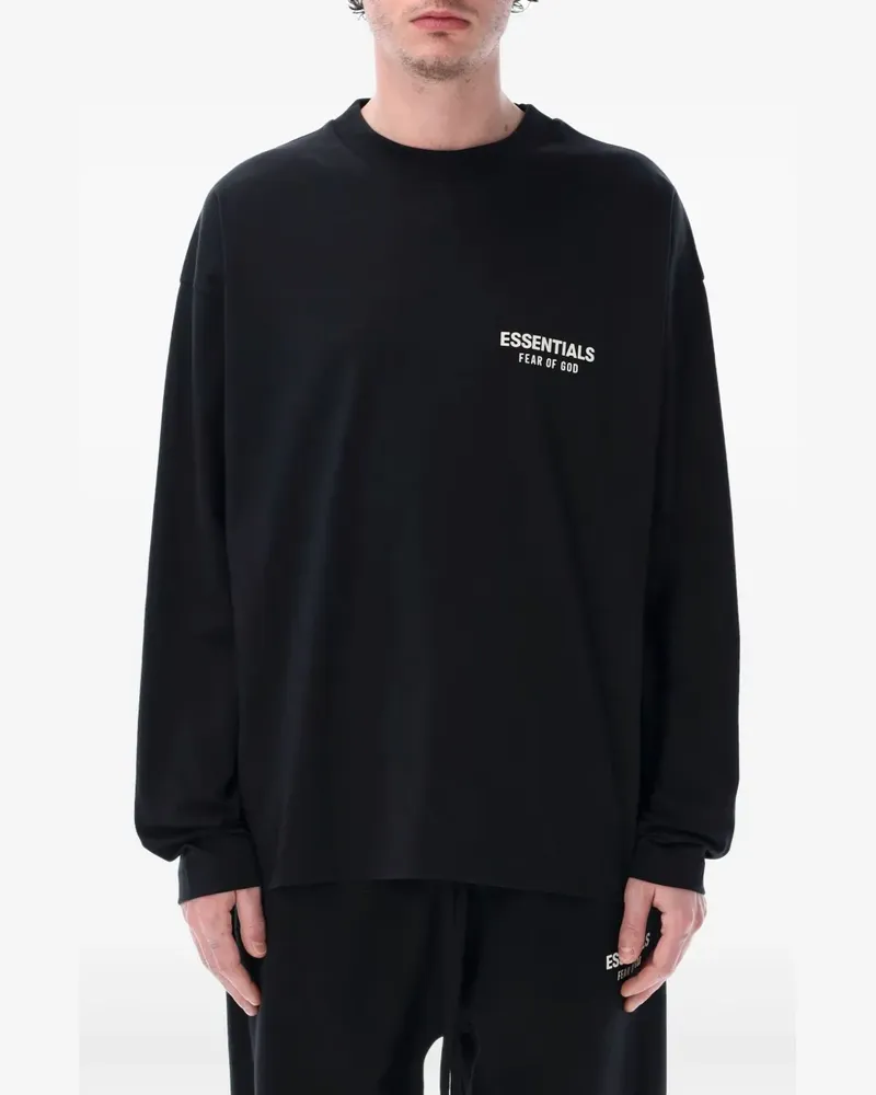 Fear of God Essentials Langarmshirt mit Logo-Print - Schwarz Schwarz