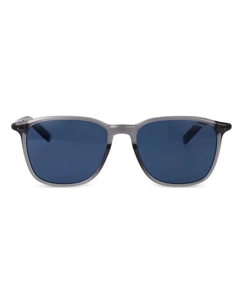 Montblanc Sonnenbrille mit eckigem Gestell - Grau Grau