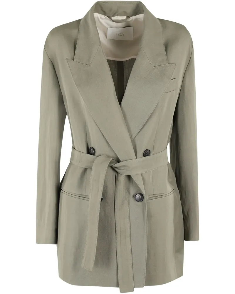 TELA Jacke mit Gürtel - Grün Grün
