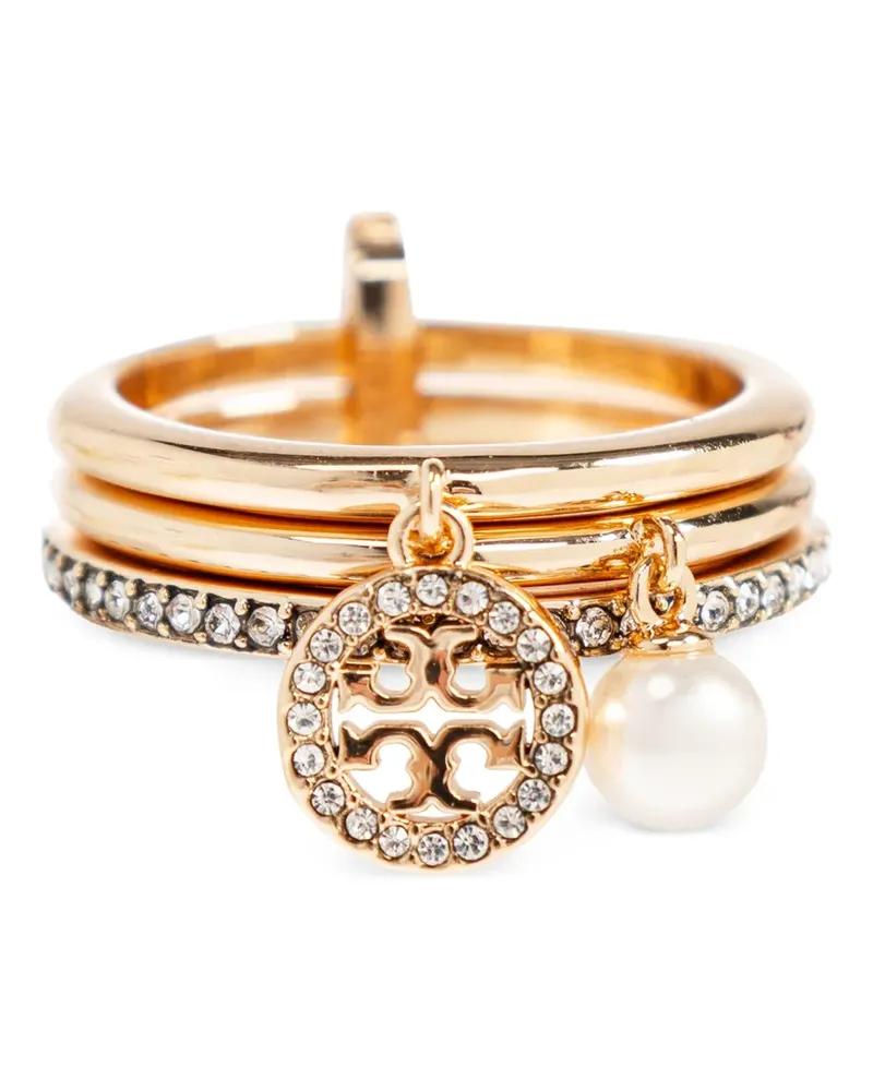 Tory Burch Icon Pavé Charm ring - Gold Gold