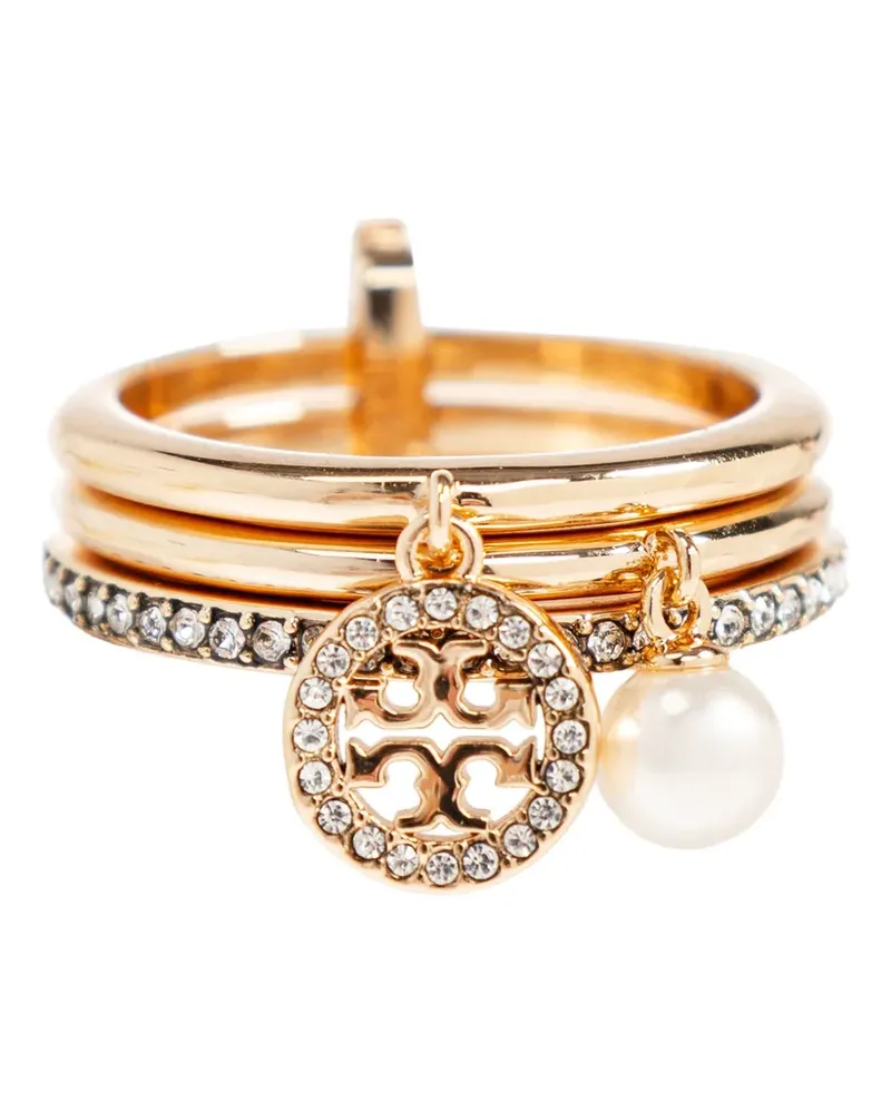 Tory Burch Icon Pavé Charm ring - Gold Gold