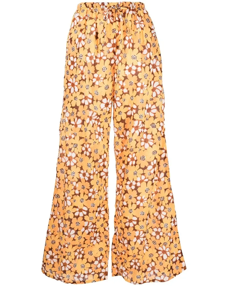 Faithfull The Brand Hose mit Blumen-Print - Gelb Gelb