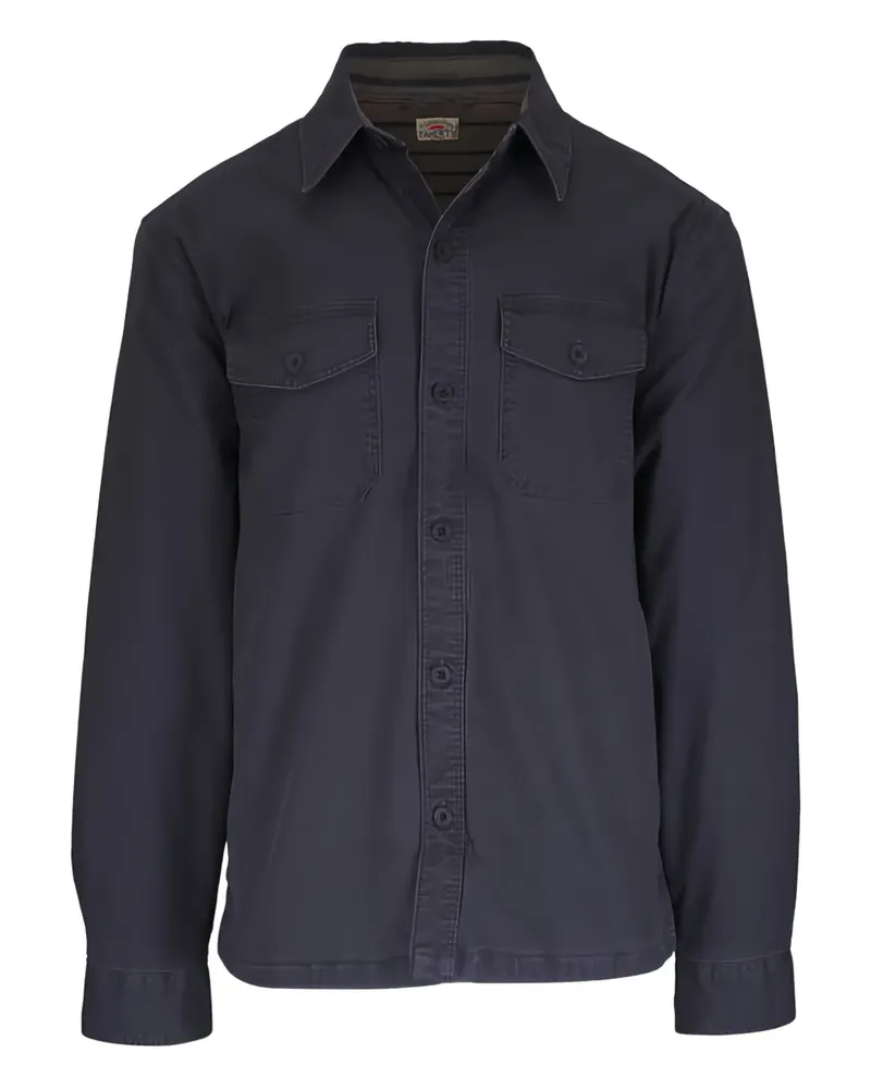 Faherty buttoned chest-pocket jacket - Grau Grau