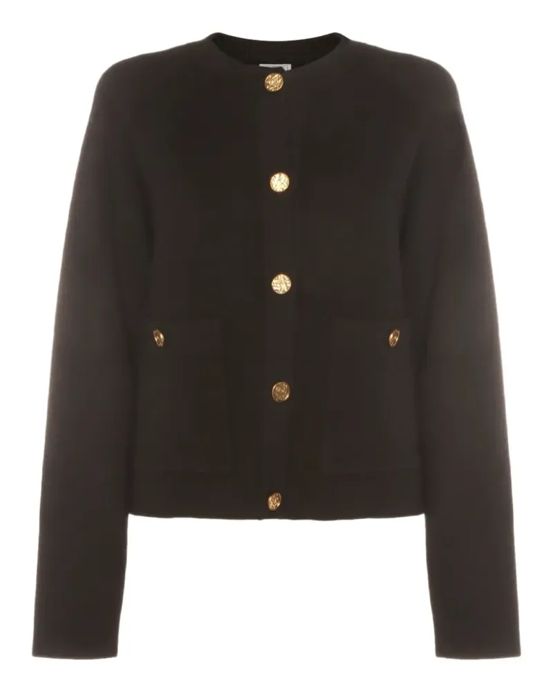 Totême button front-pocket cardigan - Schwarz Schwarz