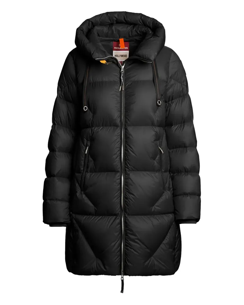 Parajumpers Gesteppter Kapuzenmantel - Schwarz Schwarz