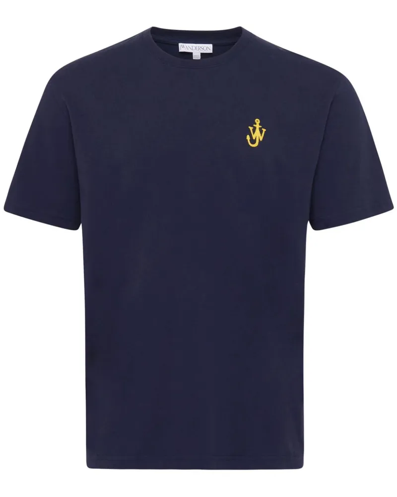 J.W.Anderson T-Shirt mit Ankerstickerei - Blau Blau