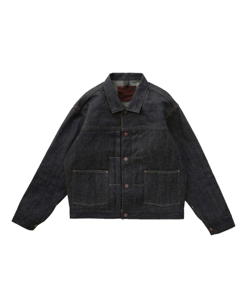 Taiga Takahashi Jeansjacke mit Cinch-Rücken - Blau Blau