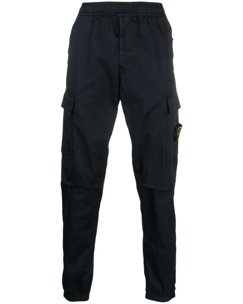 Stone Island Cargohose mit Kompass-Patch - Blau Blau