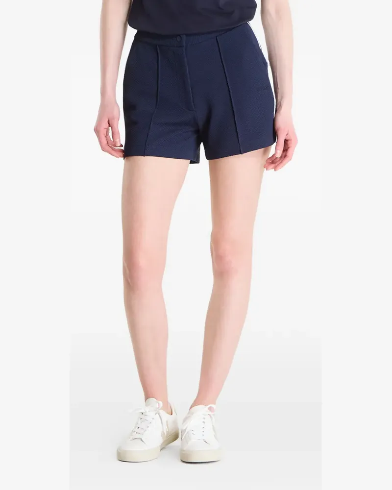 Guess Pique contrast-trim seamed shorts - Blau Blau