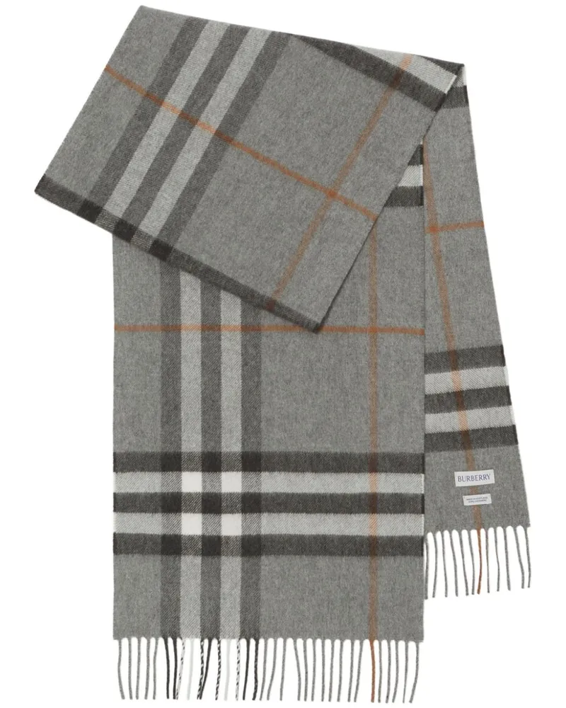 Burberry Schal aus Kaschmir mit Karomuster - Grau Grau