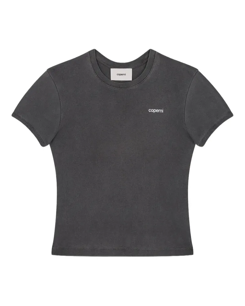 COPERNI Cropped-T-Shirt mit Logo-Print - Grau Grau