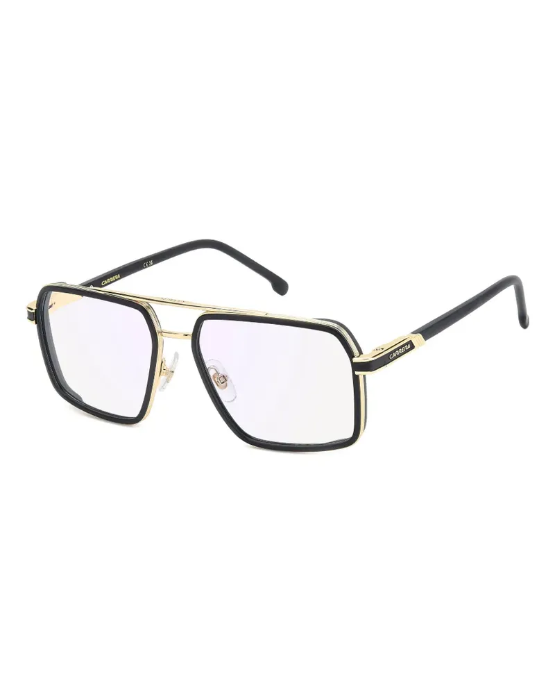 Carrera 1146 double-bridge geometric-frame glasses - Schwarz Schwarz