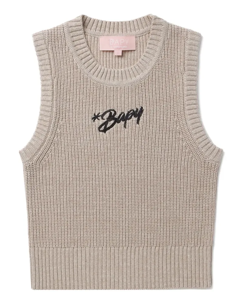 BAPE Stricktop mit Stickerei - Nude Nude