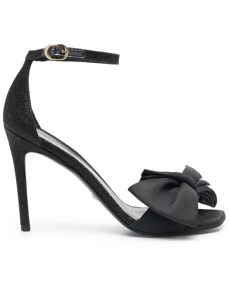 Stuart Weitzman Nudist Curve Loveknot Sandalen 100mm - Schwarz Schwarz