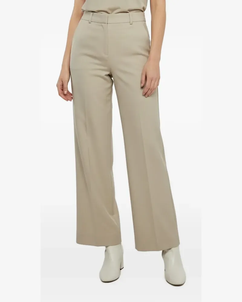 Max Mara gabardine straight-leg trousers - Nude Nude