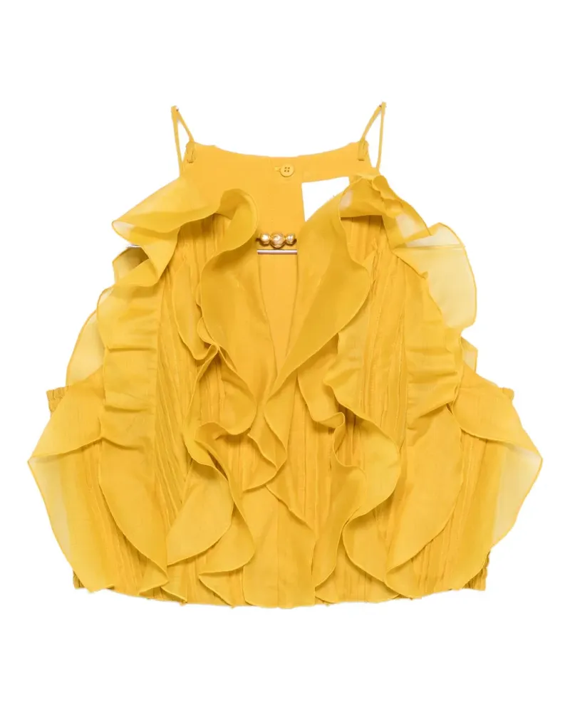 Aje. ruffled Cleo top - Gelb Gelb