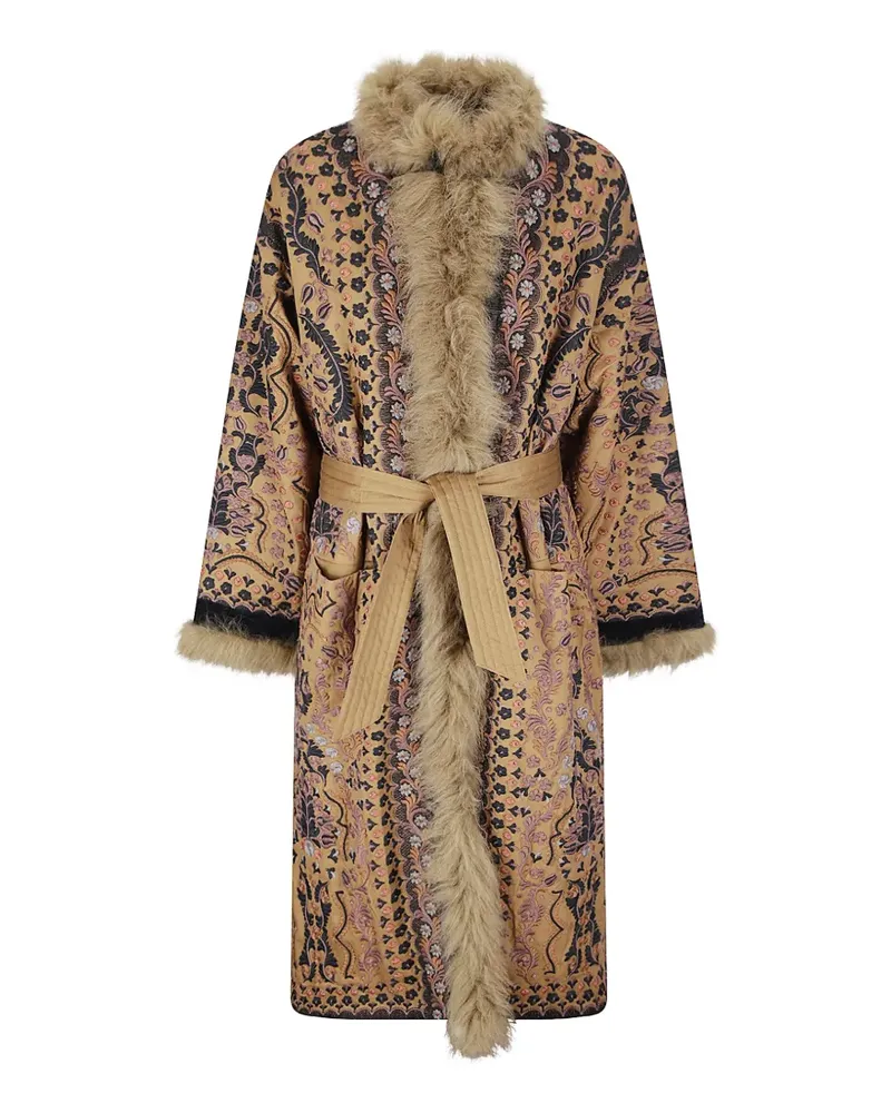 Antik Batik Ivan embroidered coat - Nude Nude