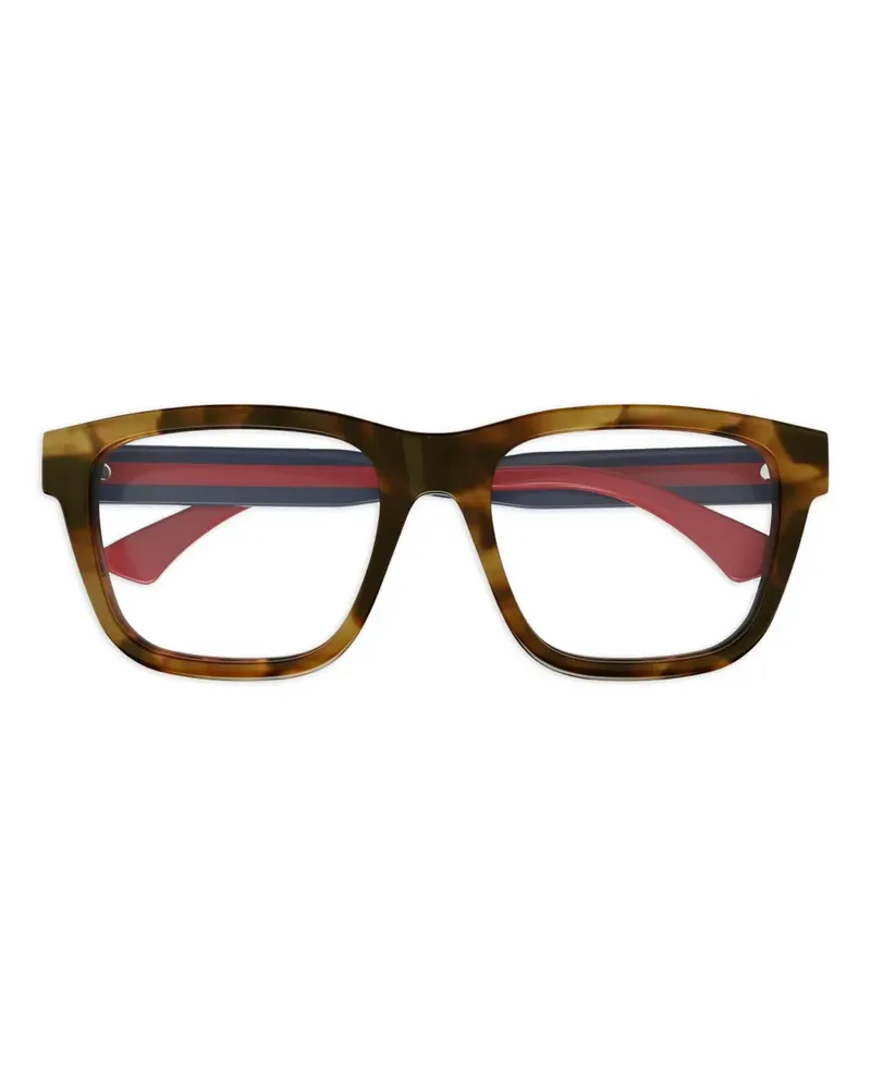 Gucci Brille mit eckigem Gestell - Braun Braun