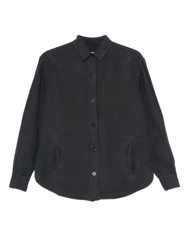 Boglioli Hemdjacke mit Knopfleiste - Blau Blau