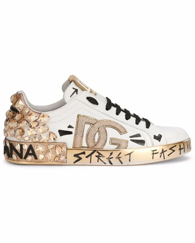 Dolce & Gabbana Sneakers mit Logo-Patch - Weiß Weiß