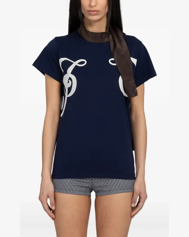 GIMAGUAS Phoebe graphic-print T-shirt - Blau Blau