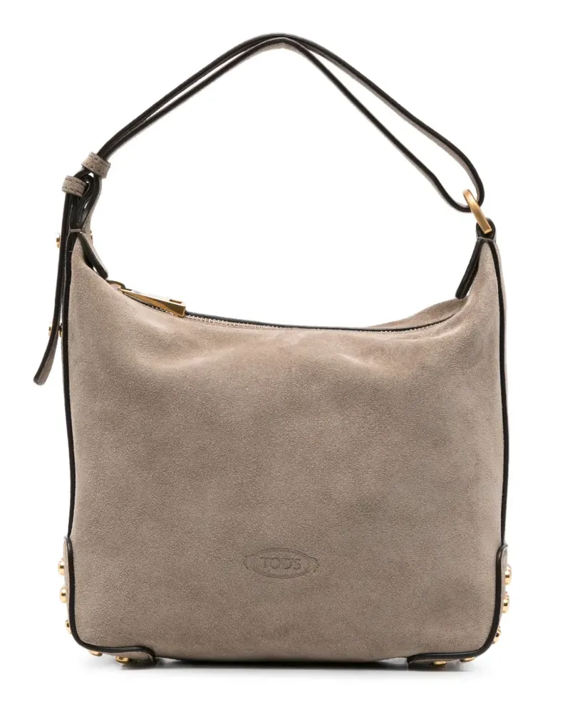 TOD'S mini studded-embellished tote bag - Nude Nude