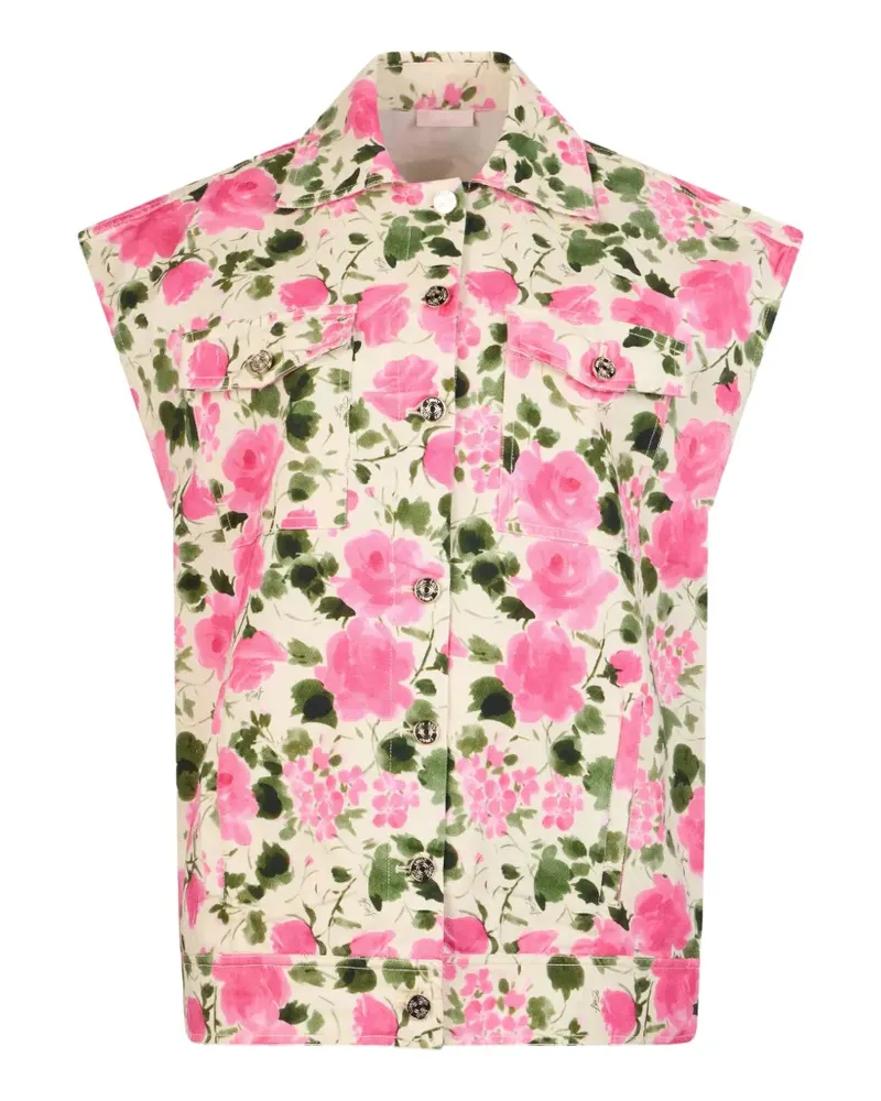 Liu Jo floral-print gilet - Nude Nude