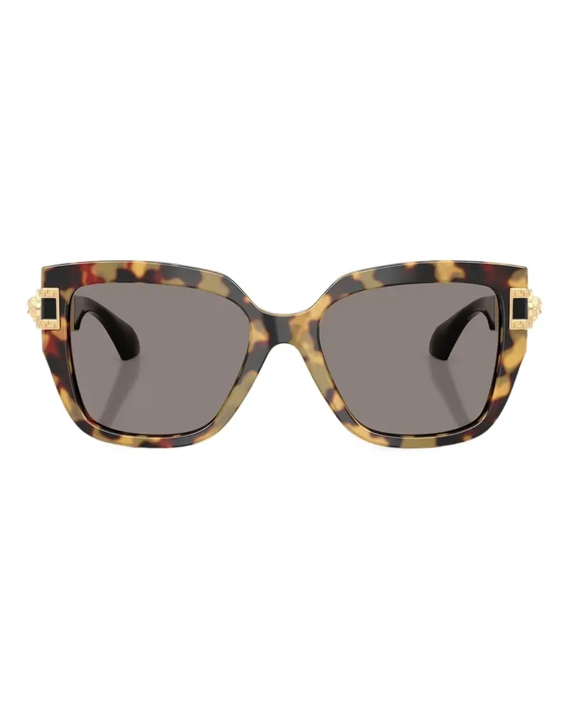 Versace Sonnenbrille mit eckigem Gestell - Braun Braun