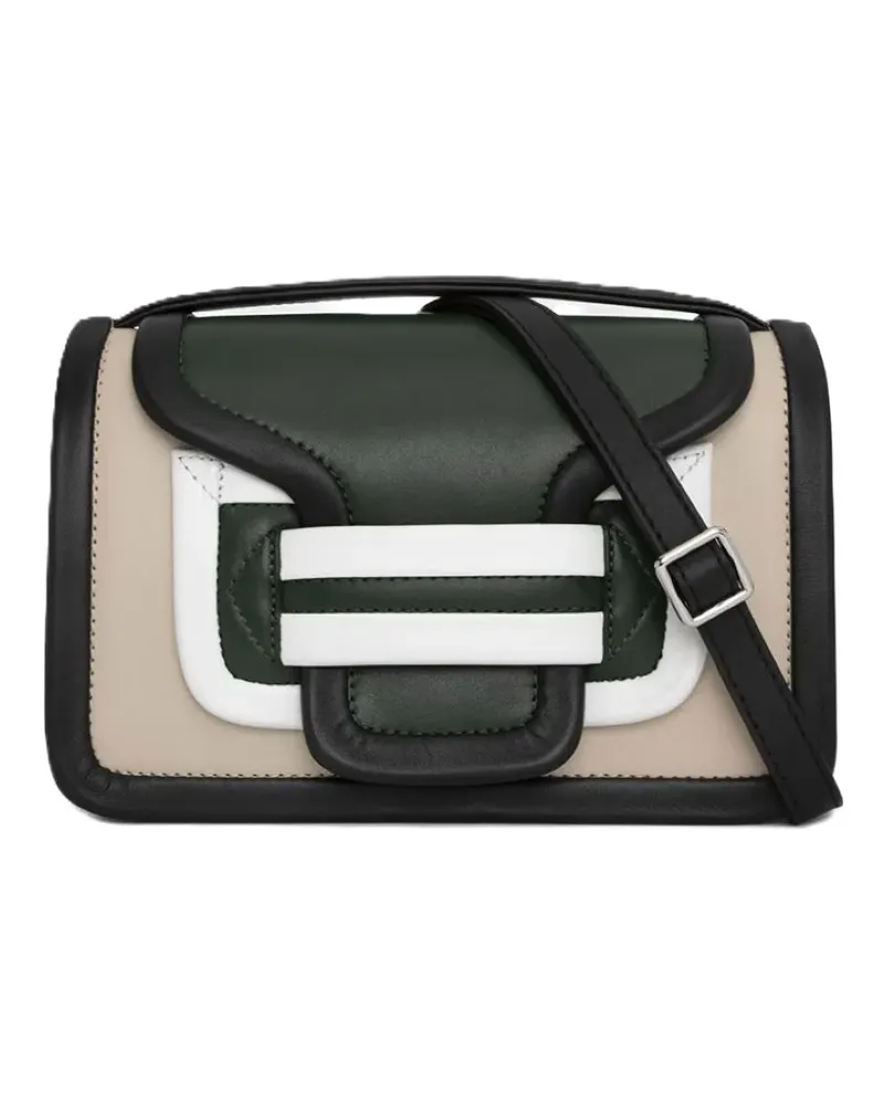 Pierre Hardy Alpha panelled shoulder bag - Nude Nude