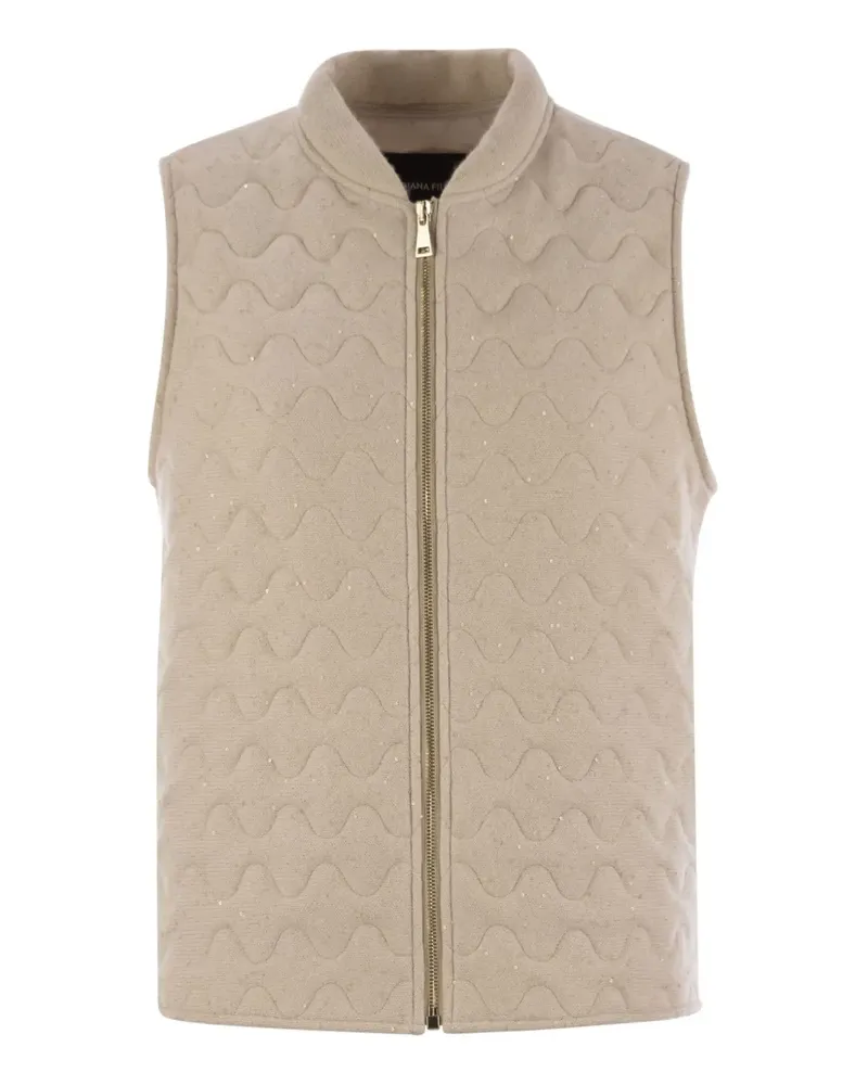 Fabiana Filippi Gesteppte Weste mit Pailletten - Nude Nude