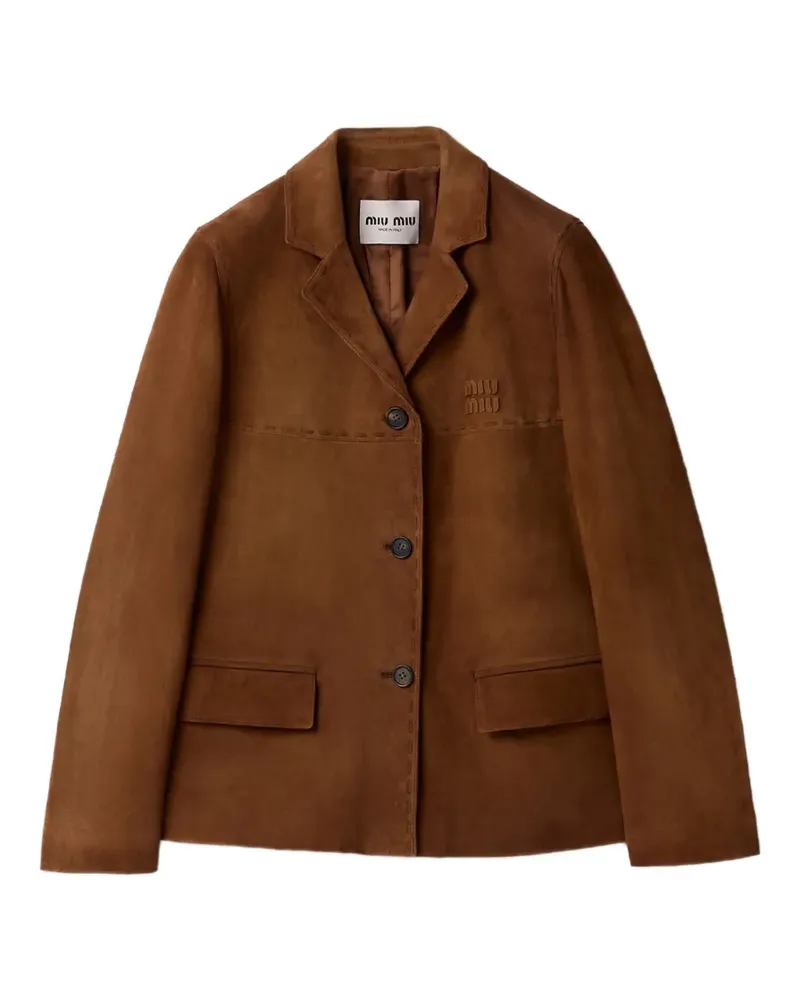 Miu Miu suede jacket - Braun Braun