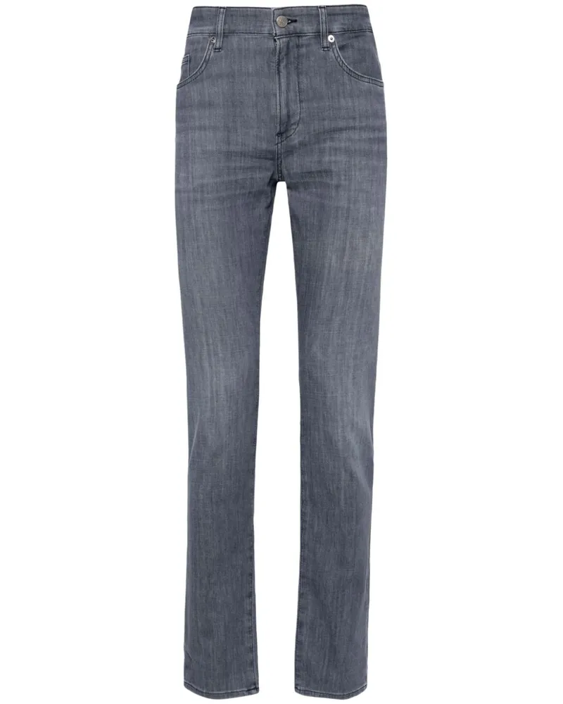 HUGO BOSS Halbhohe Slim-Fit-Jeans - Grau Grau