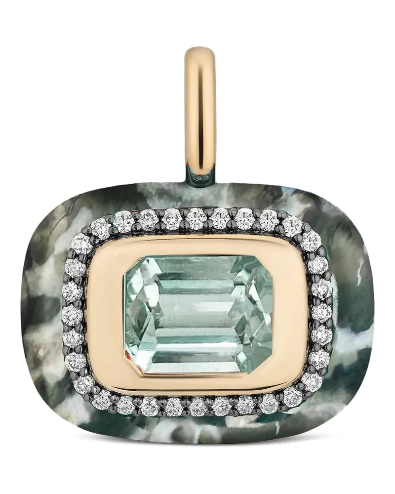 Mason and Books Small Floret tourmaline and diamonds pendant - Gold Gold