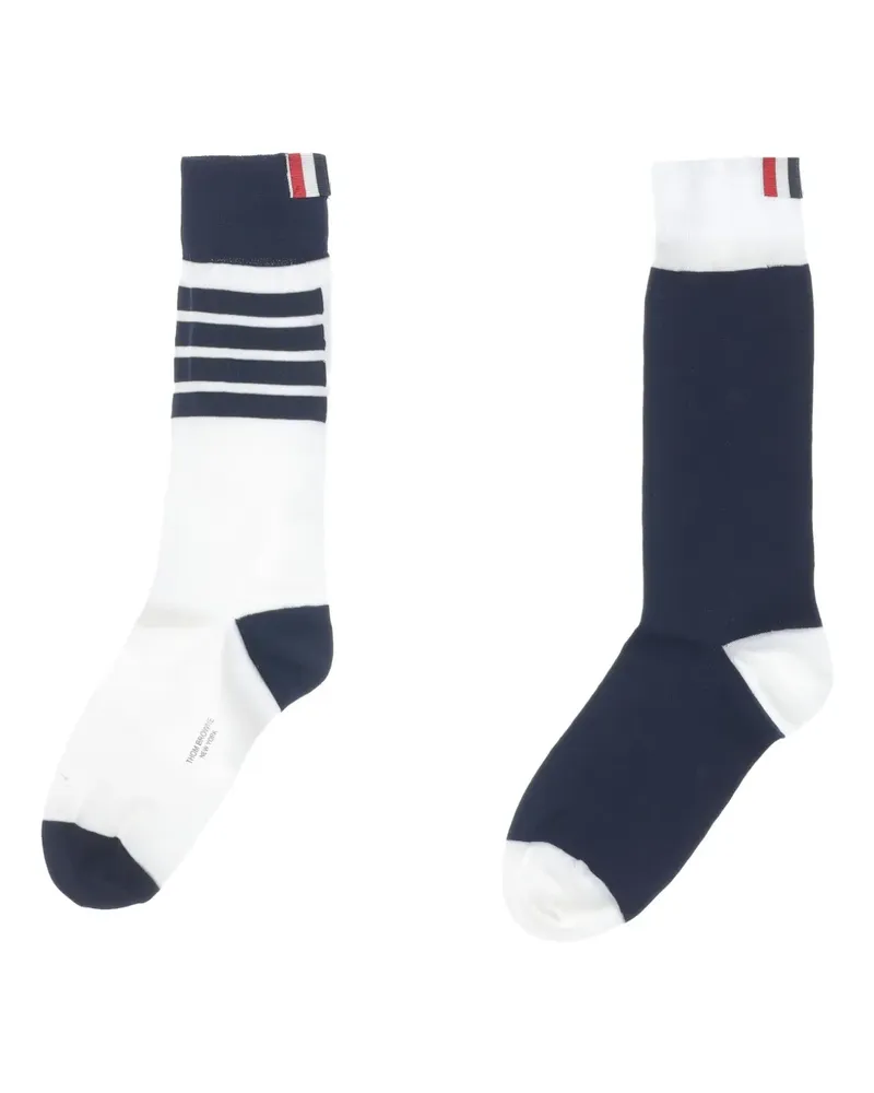 Thom Browne Socken mit Blockstreifen - Blau Blau