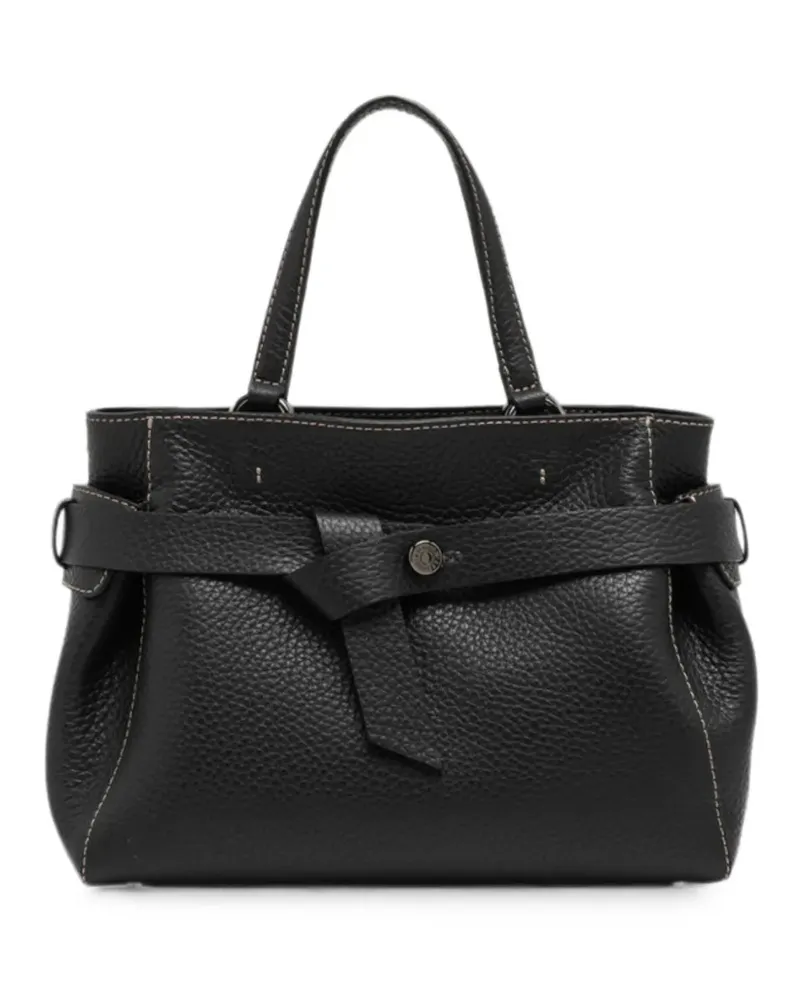 Gianni Chiarini Miranda knotted pebble-effect tote bag - Schwarz Schwarz