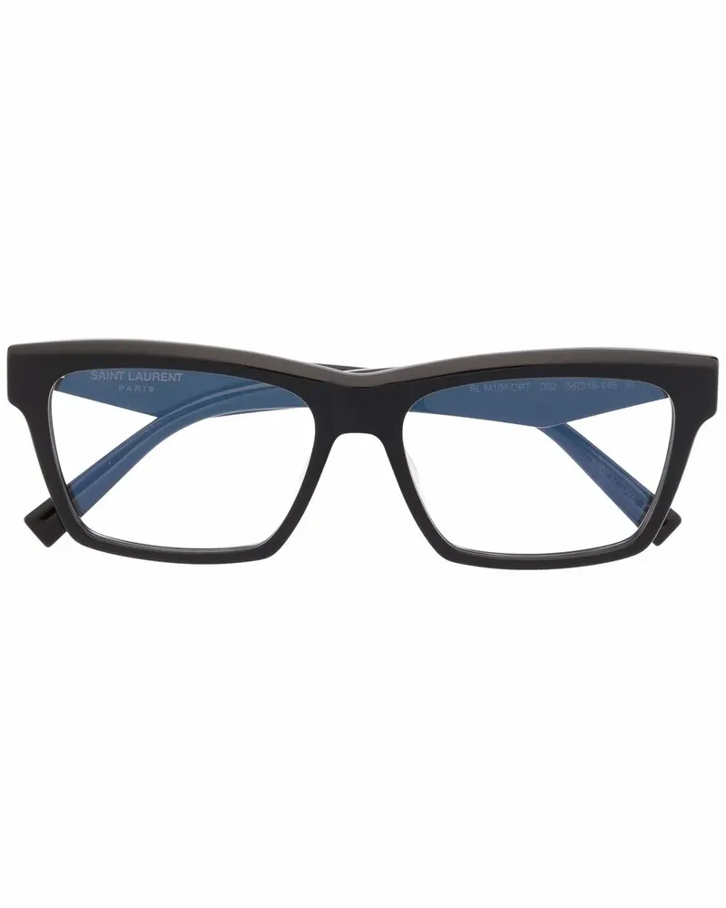 Saint Laurent Brille mit breitem Gestell - Schwarz Schwarz