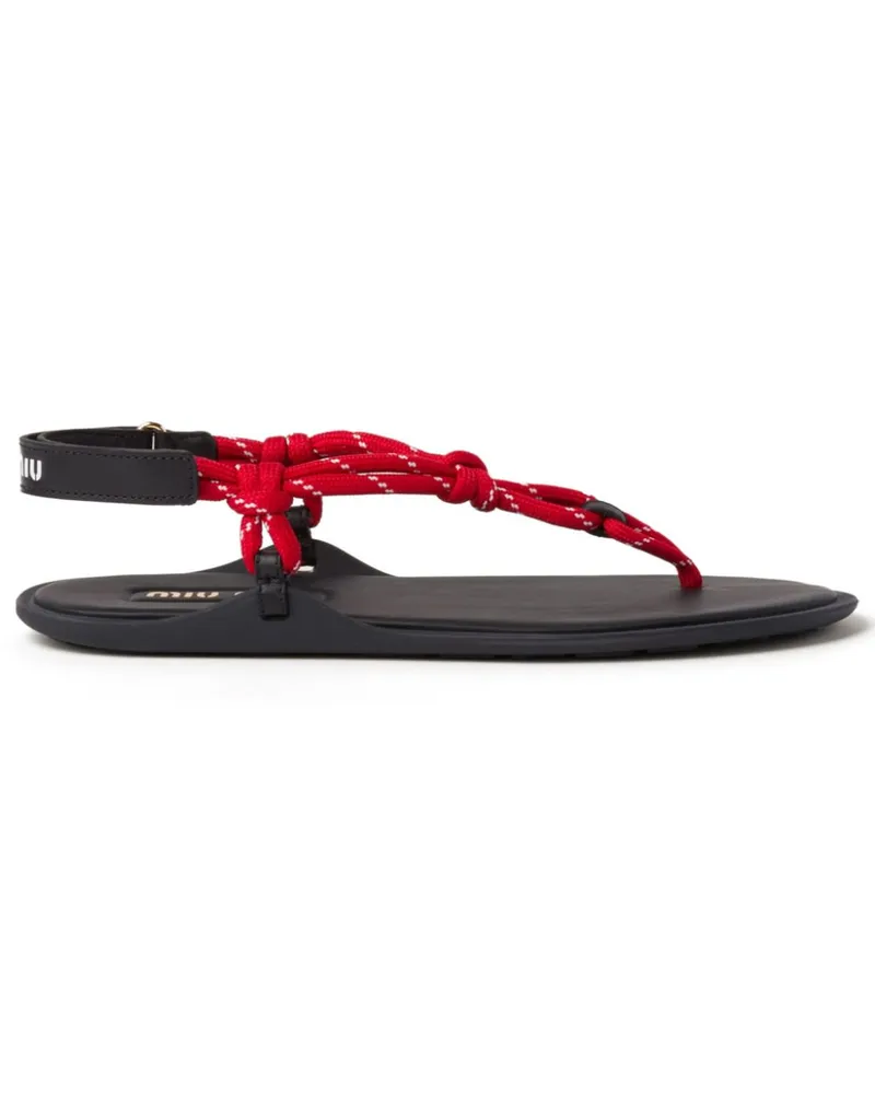 Miu Miu Sandalen mit Kordelriemen - Rot Rot