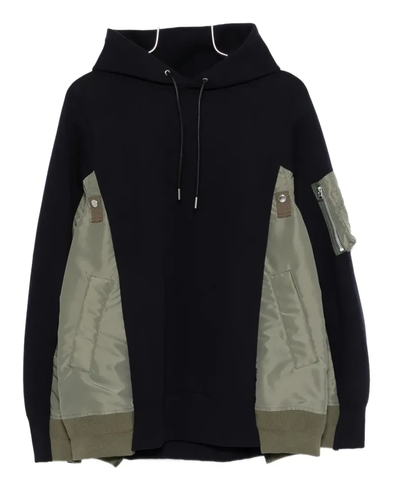 Sacai zip-pocket hoodie - Blau Blau