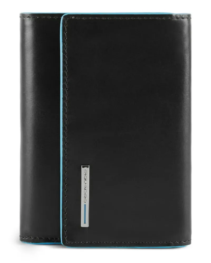 Piquadro trifold leather wallet - Schwarz Schwarz