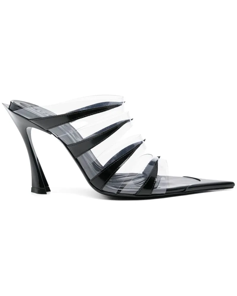 Thierry Mugler Plexi Mules 95mm - Schwarz Schwarz